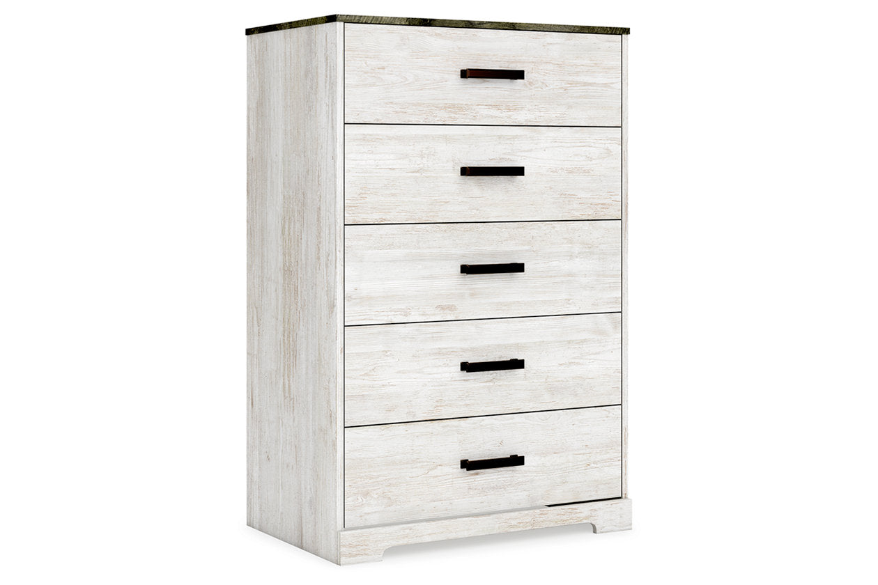 Shawburn Full Platform Bed with Dresser, Chest and Nightstand