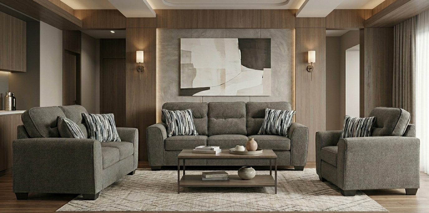 Olten sofa set;Graphite