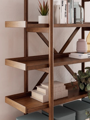 Lyncott Bookcase;Brown