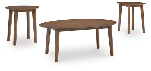 Gordonay Table (Set of 3);Brown
