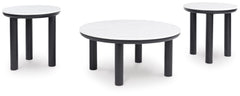 Xandrum Occasional Table (Set of 3) - Black & White
