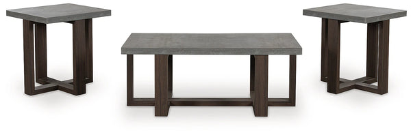 Dynnford Table (Set of 3) - Gray/Brown
