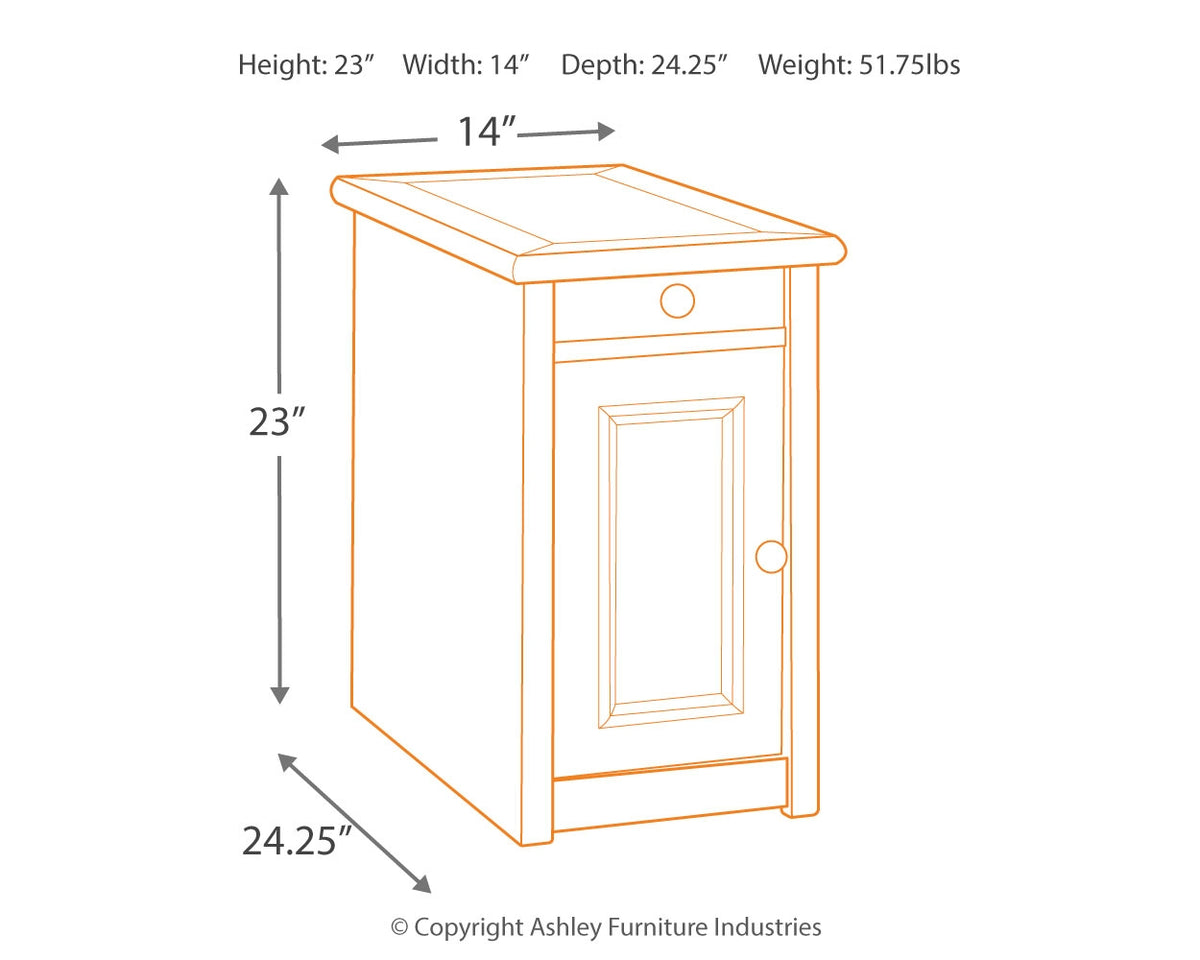 Bolanburg Chairside End Table with USB Ports & Outlets Ashley