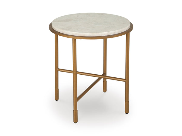Alben End Table;Antique Gold
