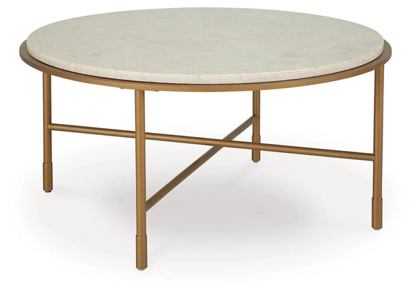 Alben Coffee Table;Antique Gold
