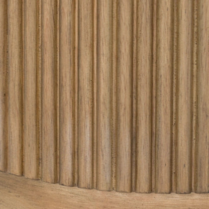 Camdill Round End Table;Light Brown/White