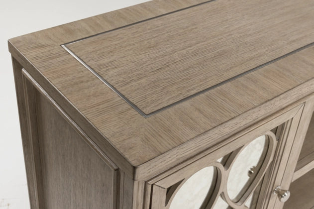 Jorlaina Extra Large TV Stand;Light Brown