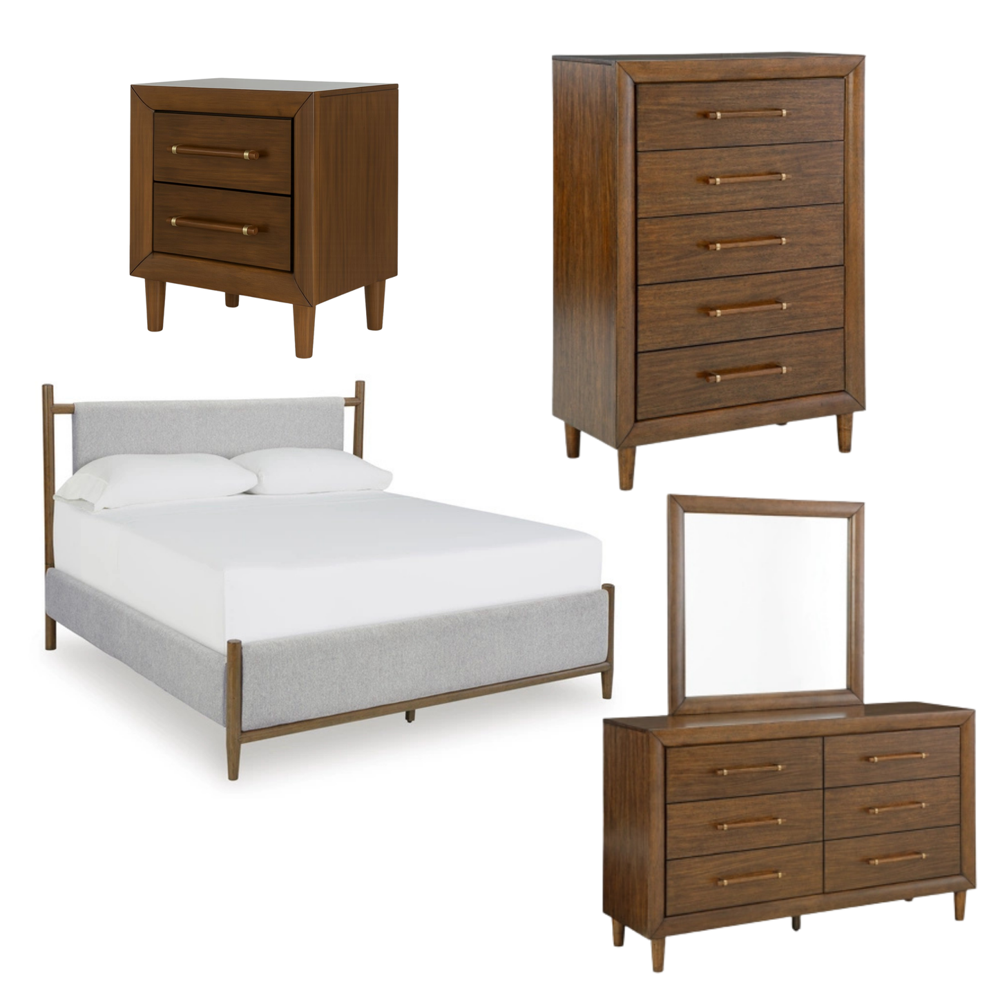 Lyncott 5 Piece Queen Panel Bed Set