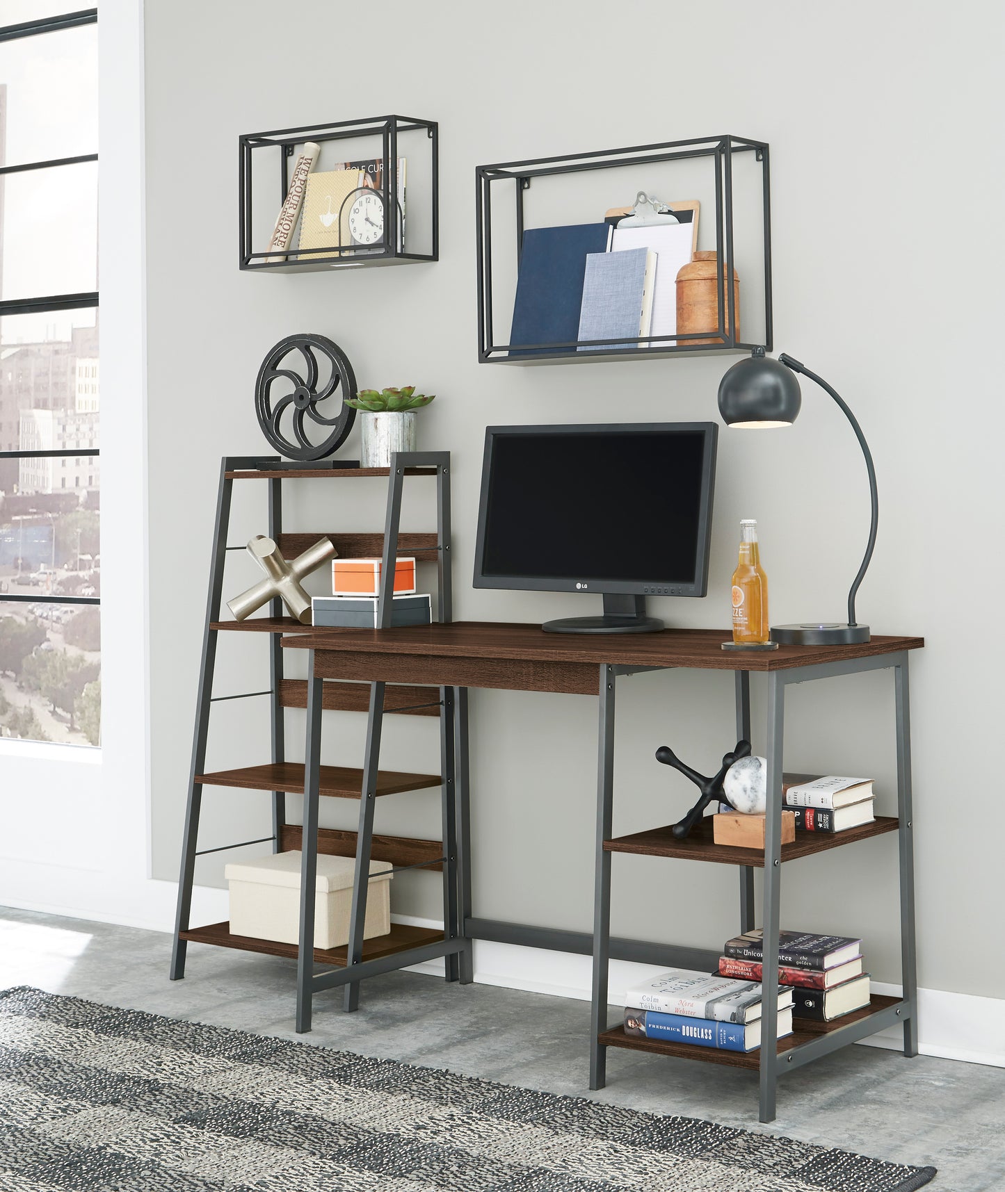 Soho Home Office Desk with Shelf - Ashley Furniture - Brunei