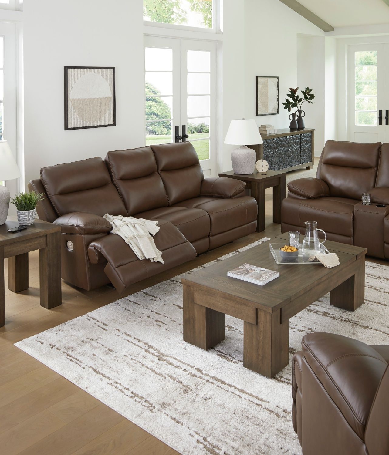 VonRyan Power Recliner Set;Tobacco