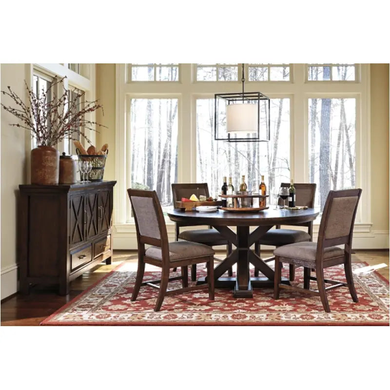 Windville Dark Brown Upholstered Side Chair