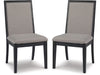 Foyland Dining UPH Side Chair;Black/Gray