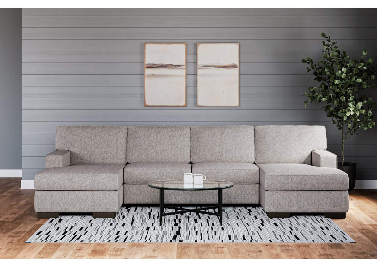 Ashlor Nuvella® 3Piece Sleeper Sectional with Chaise Ashley