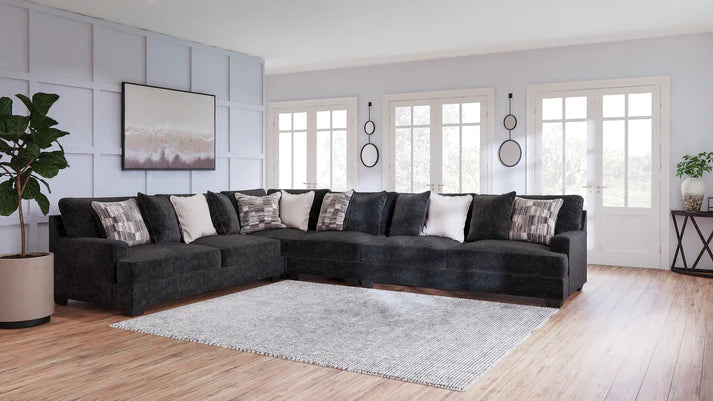 Lavernett 4-Piece Sectional with Ottoman - Ashley Furniture - Brunei