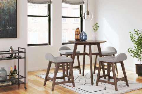 Lyncott Counter Height Table and 4 Barstool