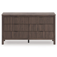 Cadmori Six Drawer Dresser; Brown