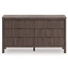 Cadmori Six Drawer Dresser; Brown