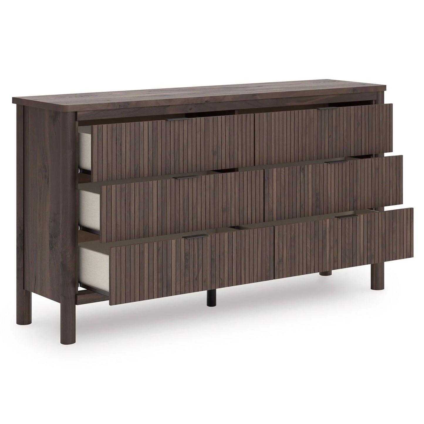 Cadmori Six Drawer Dresser; Brown