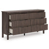 Cadmori Six Drawer Dresser; Brown