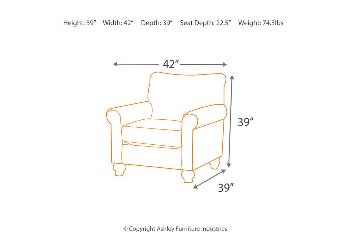 Milari Accent Chair;Maple