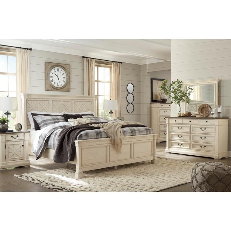 Bolanburg Queen Panel Bed, Dresser, Mirror and Nightstand