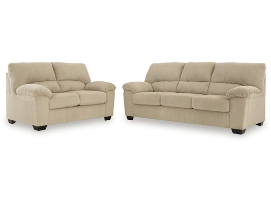SimpleJoy Sofa and Loveseat;Sand