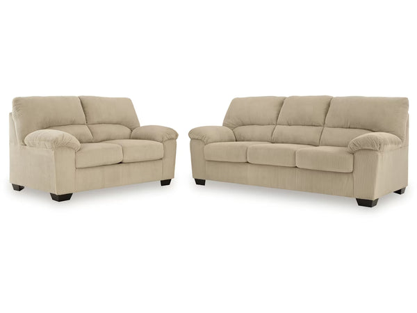 SimpleJoy Sofa and Loveseat;Sand