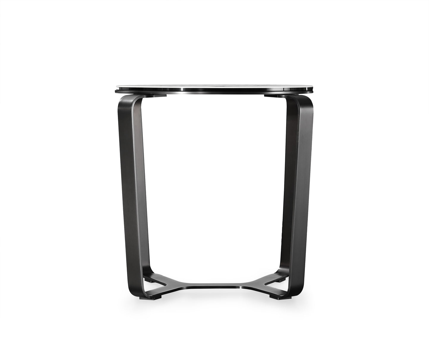 ROUND END TABLE-LANNISTONE;WHITE