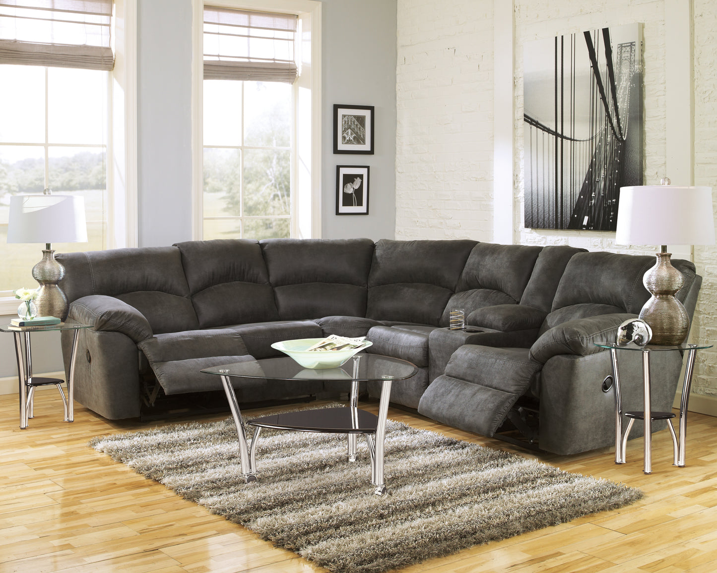 Tambo 2-Piece Reclining Sectional - Ashley Furniture - Brunei