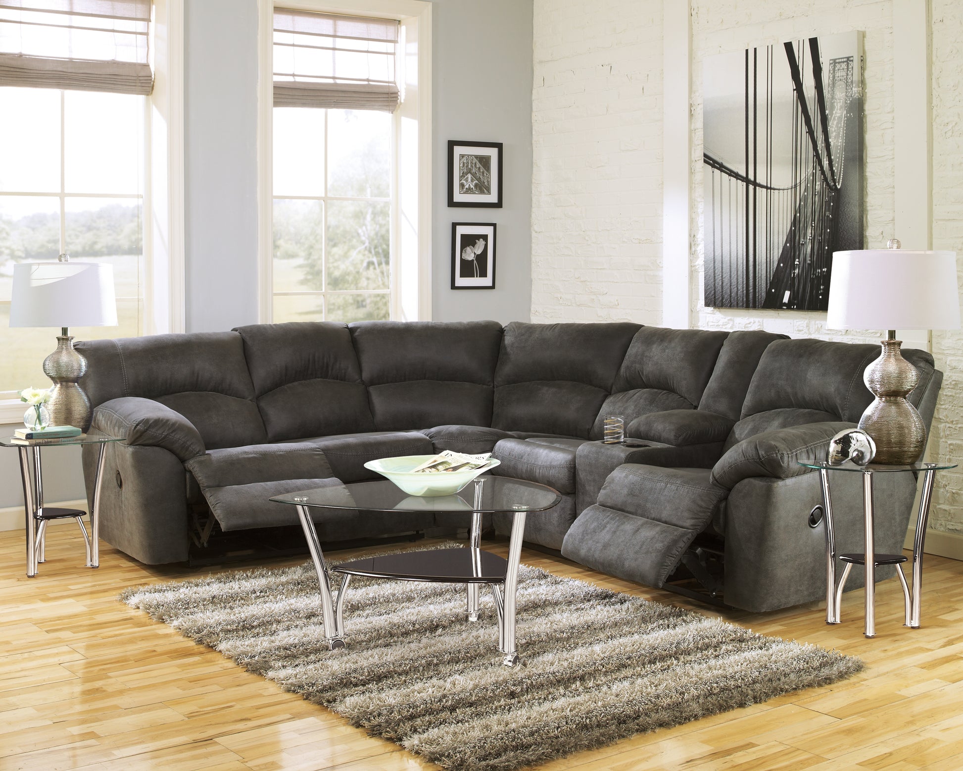 Tambo 2-Piece Reclining Sectional - Ashley Furniture - Brunei