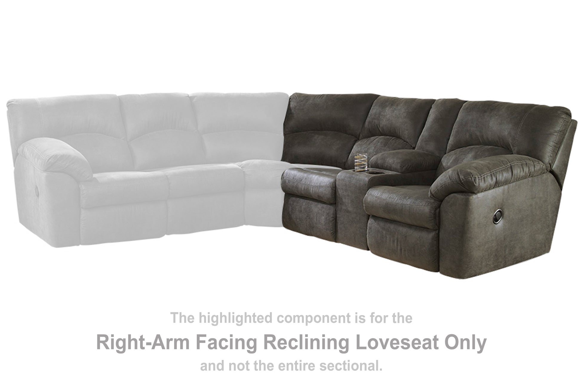 Tambo Right-Arm Facing Reclining Loveseat - Ashley Furniture - Brunei