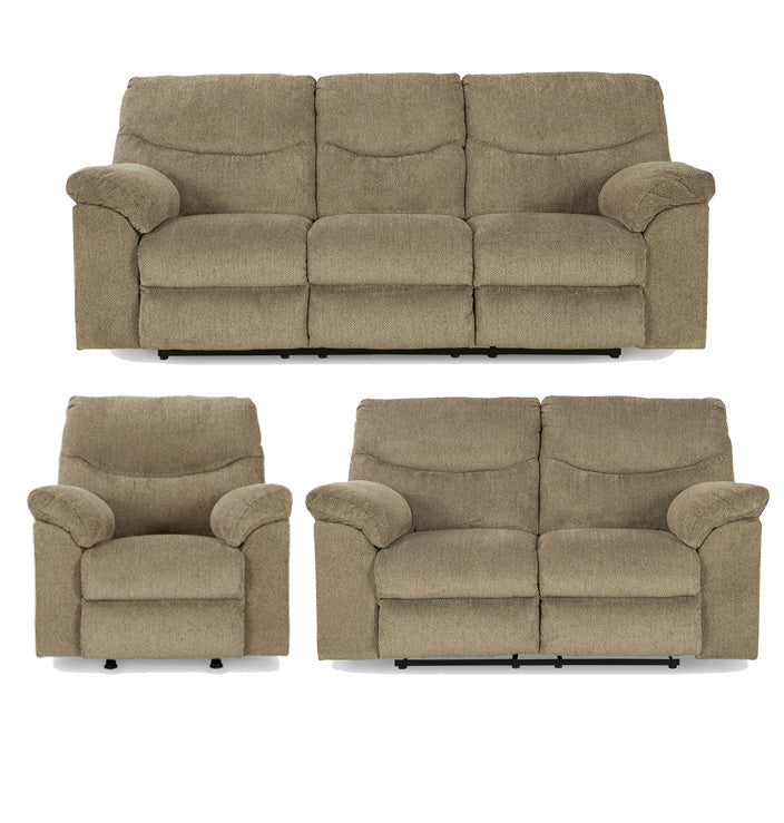 Alphons Reclining Sofa, Reclining Loveseat and Recliner