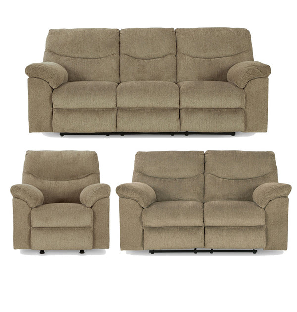 Alphons Reclining Sofa, Reclining Loveseat and Recliner
