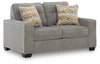 Storrow Sofa and Loveseat; Iron