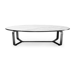 OVAL COCKTAIL TABLE-LANNISTONE;WHITE