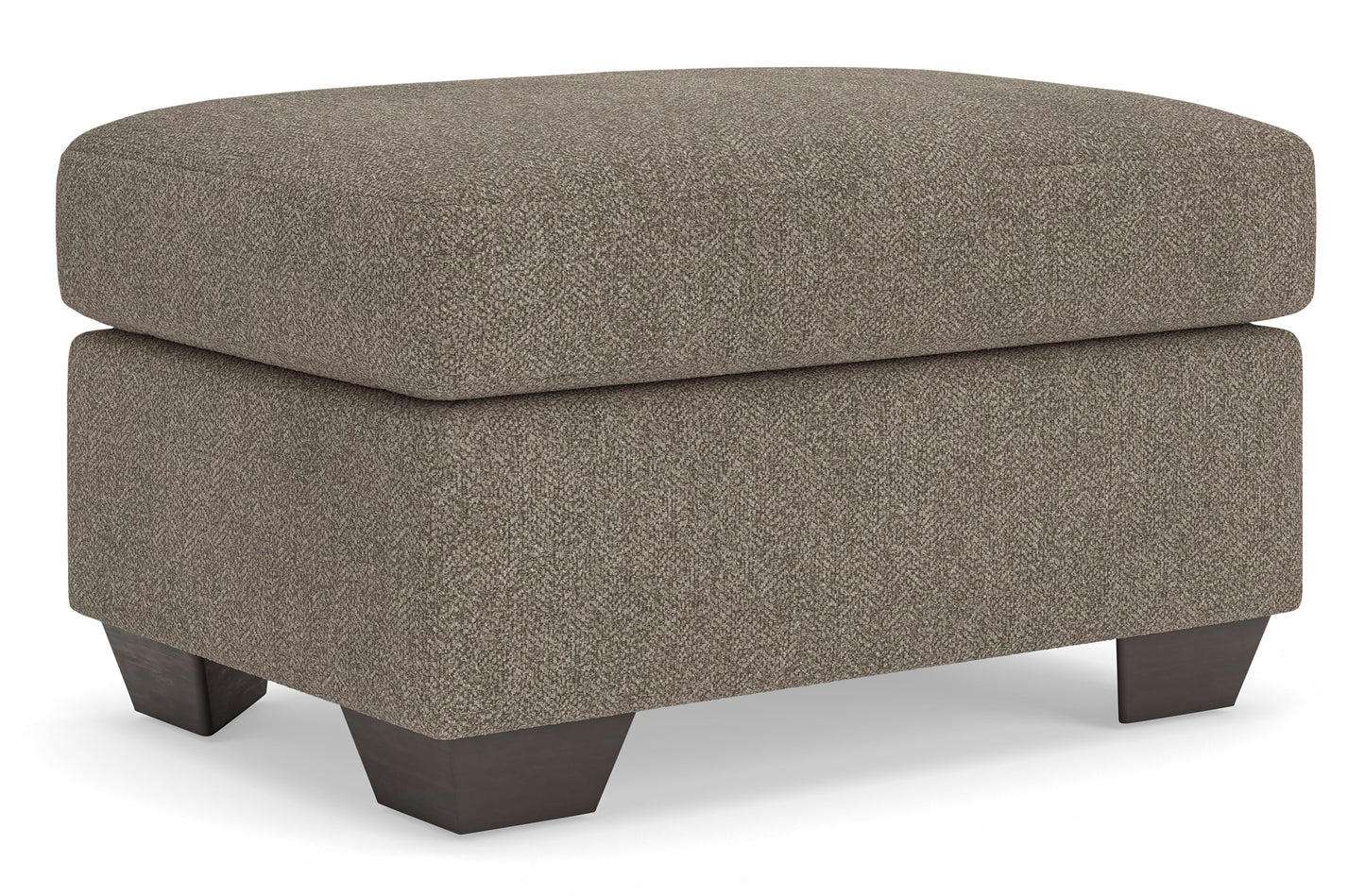 Triston-Peaks Ottoman;Suede