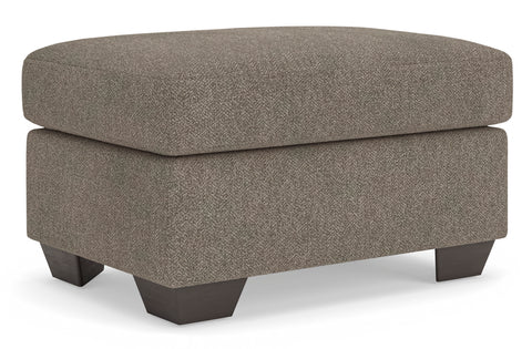 Triston-Peaks Ottoman;Suede