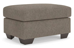 Triston-Peaks Ottoman;Suede