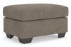 Triston-Peaks Ottoman;Suede