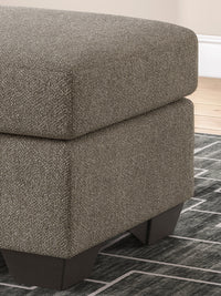 Triston-Peaks Ottoman;Suede