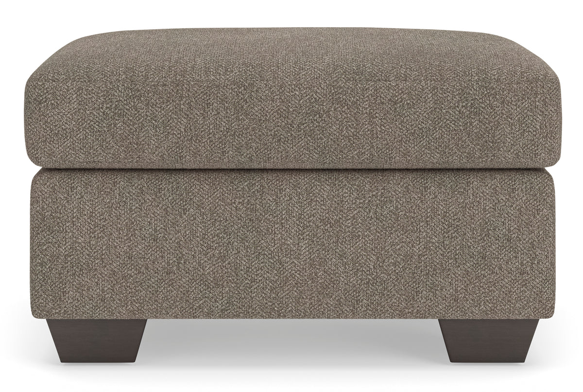 Triston-Peaks Ottoman;Suede