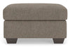 Triston-Peaks Ottoman;Suede