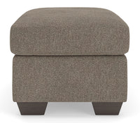 Triston-Peaks Ottoman;Suede