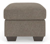 Triston-Peaks Ottoman;Suede