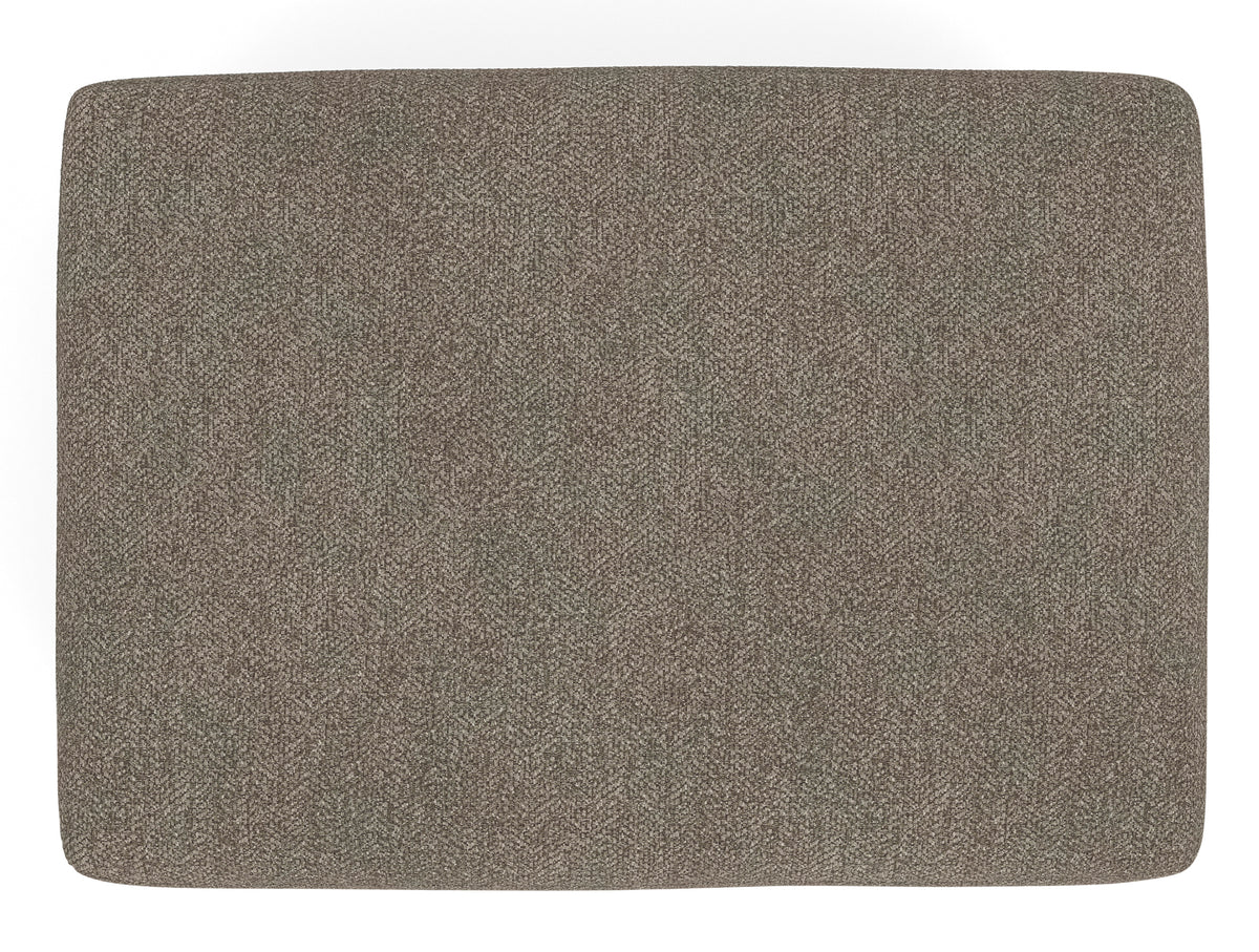 Triston-Peaks Ottoman;Suede