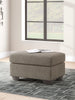 Triston-Peaks Ottoman;Suede