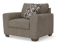 Triston-Peaks Chair and a Half;Suede