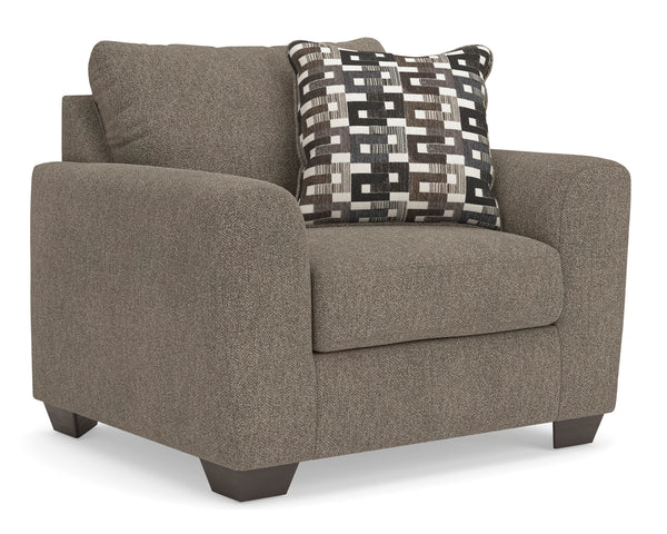 Triston-Peaks Chair and a Half;Suede