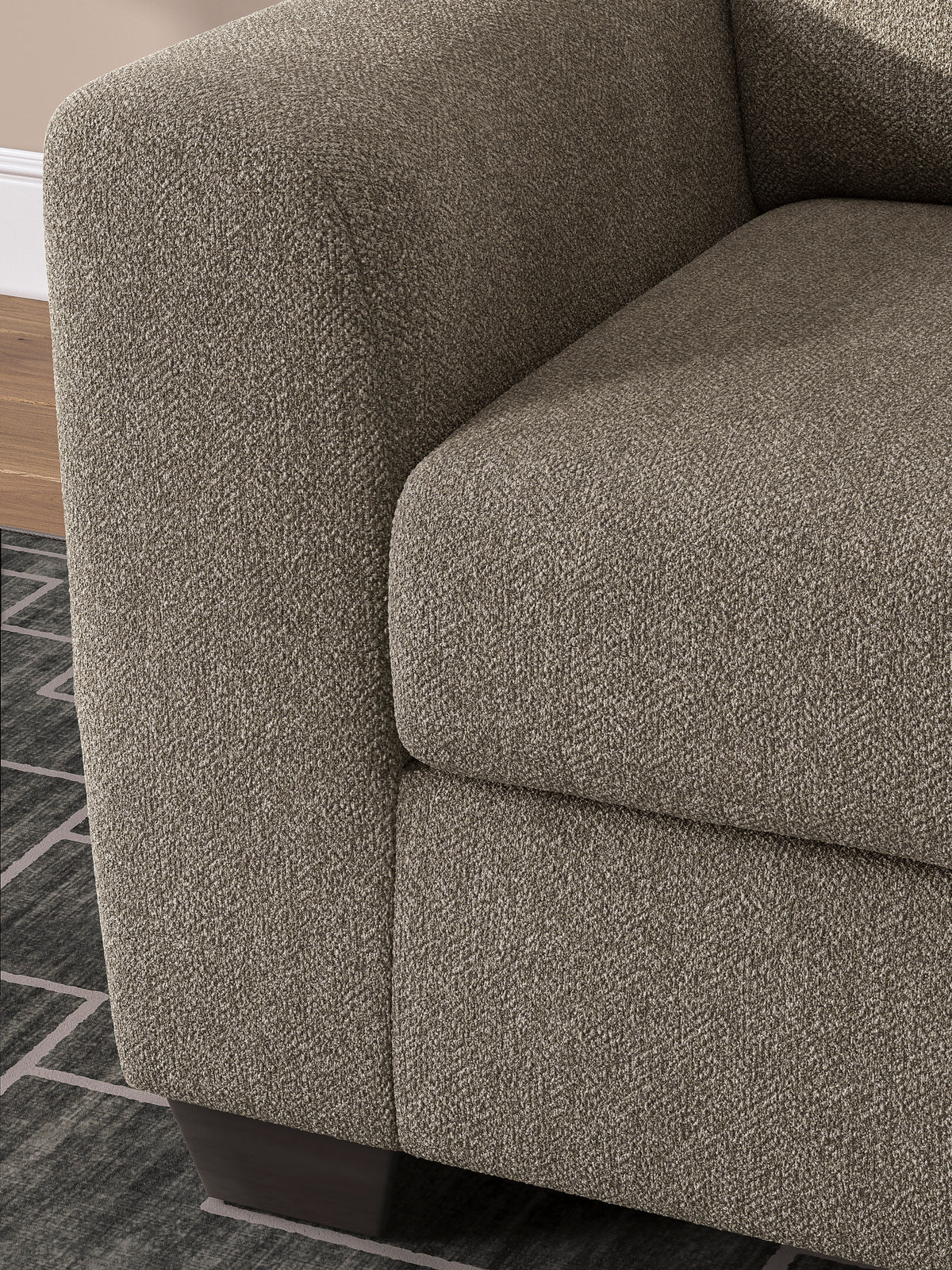 Triston-Peaks Chair and a Half;Suede