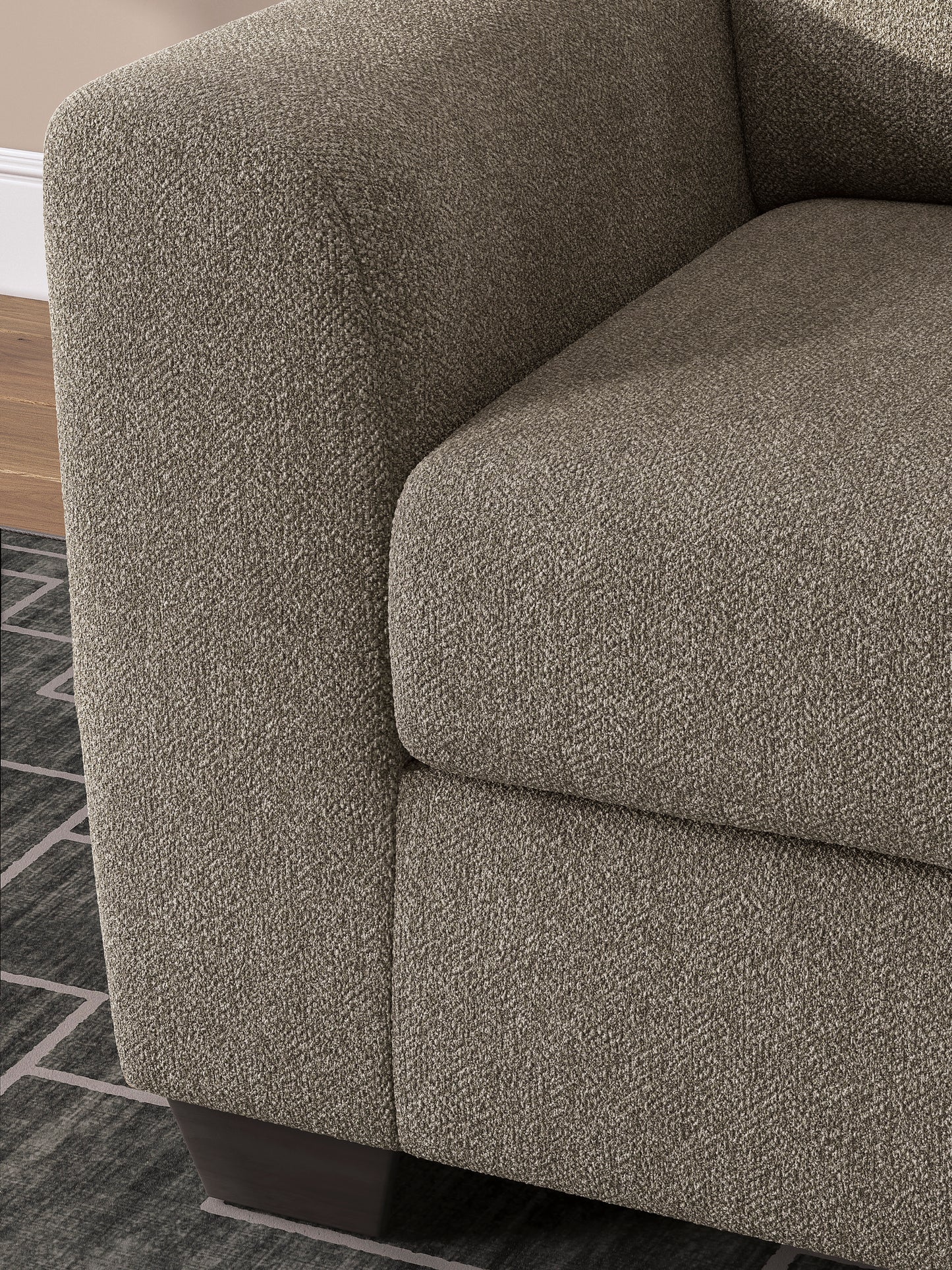 Triston-Peaks Chair and a Half;Suede